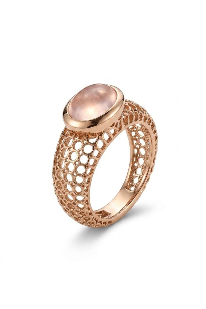 Quartz Rose Filigran Yüzük