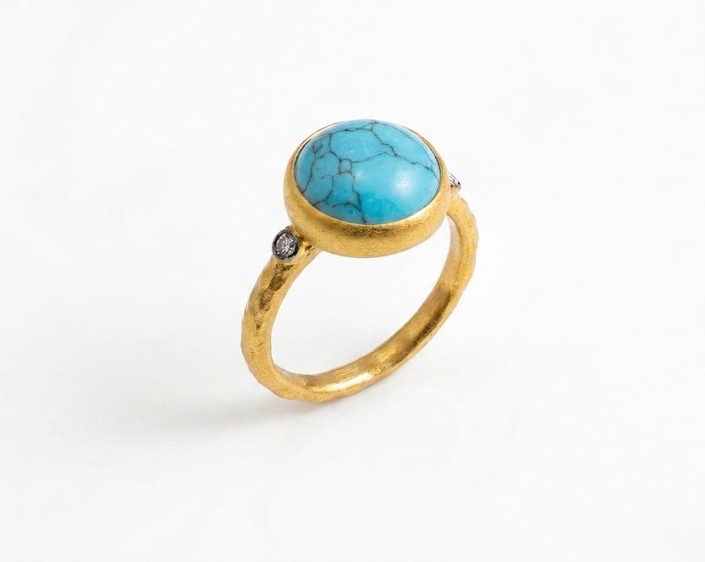 Turquoise Altın Yüzük